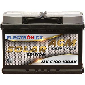 AGM-Batterie 100Ah Electronicx Solarbatterie 12V