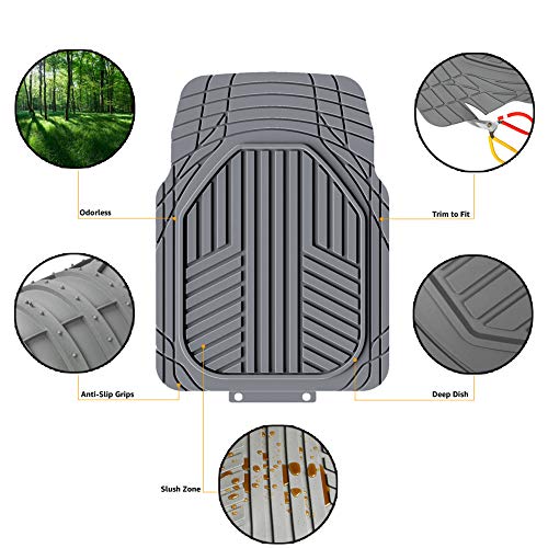 Auto-Fußmatten Amazon Basics 3 Stück strapazierfähige Ganzjahres-Bodenmatten