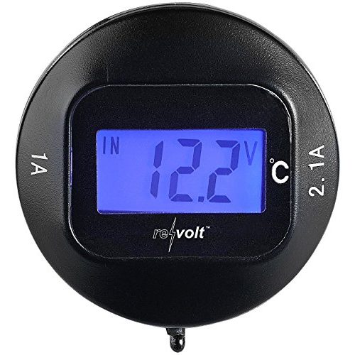 Auto-Thermometer revolt Autoinnenthermometer: Kfz-USB-Ladegerät, 2xUSB