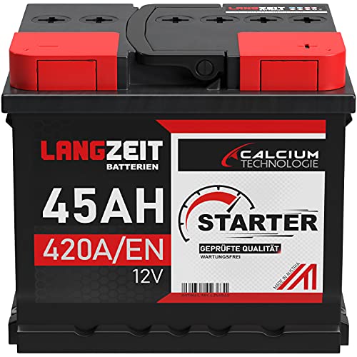 Autobatterie 45Ah LANGZEIT Starterbatterie