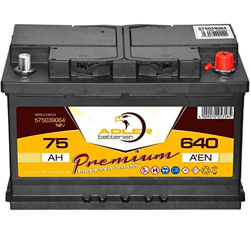 Die beste autobatterie 75ah adler batterie pkw batterie 12v Bestsleller kaufen