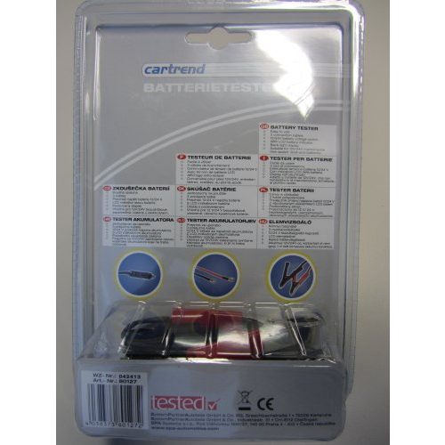 Autobatterietester Cartrend 80127 Batterie Tester 12 Volt/24 Volt, mit LCD Anzeige blau beleuchtet