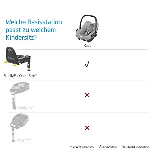 Babyschale Maxi-Cosi 8555701110 Rock Babyschale, sicherer i-Size Baby-Kindersitz, Gruppe 0+ (0-13 kg)
