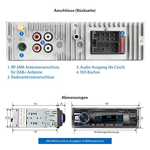 DAB-Autoradio XOMAX XM-RD269 Autoradio mit integriertem DAB+