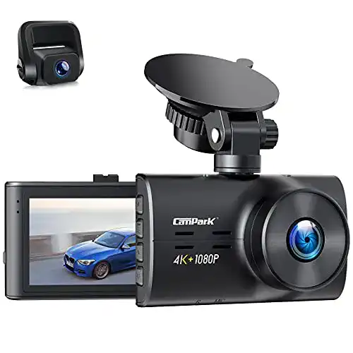 Dashcam vorne und hinten Campark Dual Echte 4K