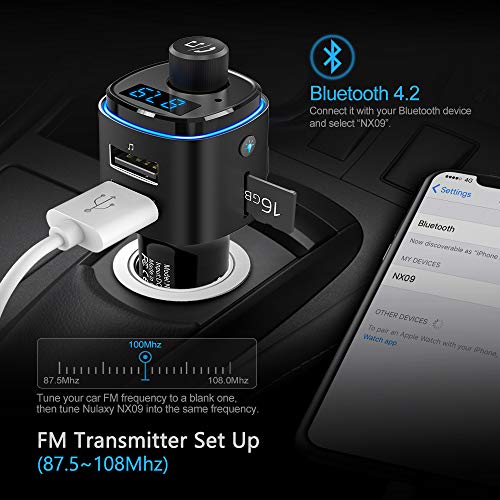 FM-Transmitter NULAXY Bluetooth QC3.0