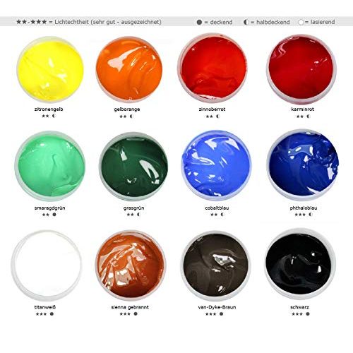 Acrylfarben Magi Studio-Acryl Farbset 12 x 100 ml Tube
