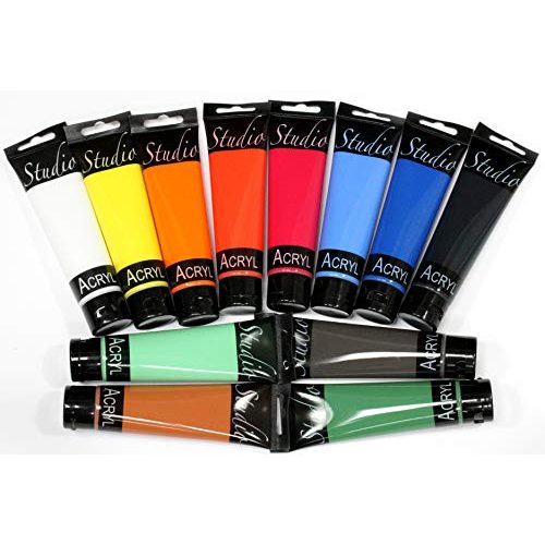 Acrylfarben Magi Studio-Acryl Farbset 12 x 100 ml Tube