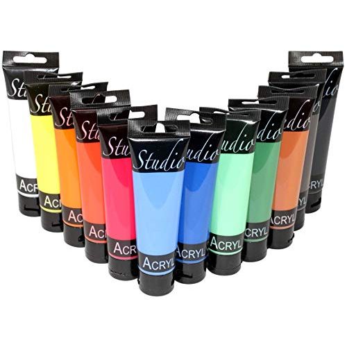 Die beste acrylfarben magi studio acryl farbset 12 x 100 ml tube Bestsleller kaufen