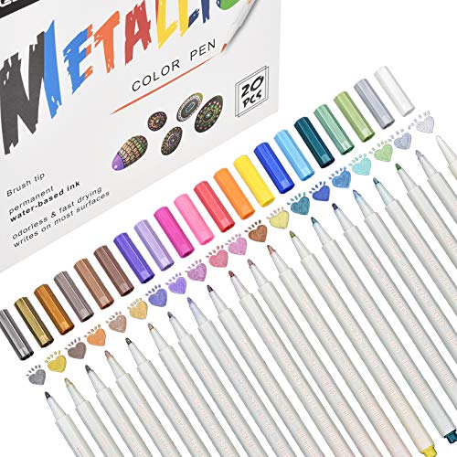 Die beste acrylstifte dealkits permanent metallic marker stifte 20 farben Bestsleller kaufen