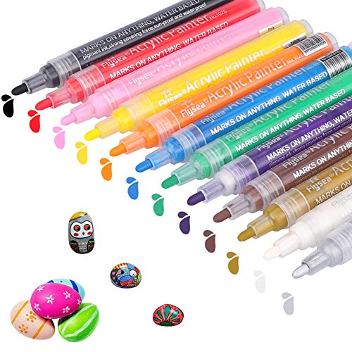 Die beste acrylstifte diaocare marker stifte 12 farben permanent wasserfest Bestsleller kaufen