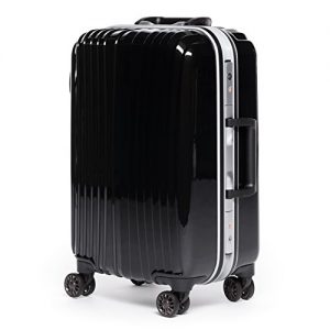 Mala de bagagem de mão FERGÉ ® mala de alumínio com estrutura de alumínio Bordeaux