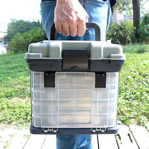 Angelkoffer Croch mit 4 Aufbewarhungsbox für Angelzubehör und Köder