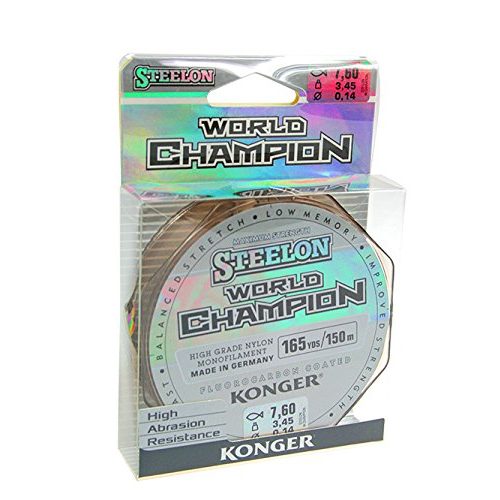 Angelschnur Konger World Champion Fluorocarbon Coated 0,10-0,30mm/150m Monofile Schnur super stark