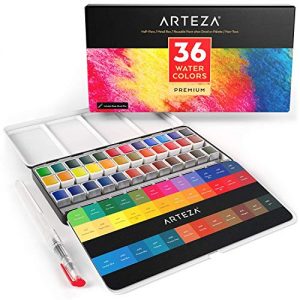 Aquarellfarben ARTEZA , Set mit 36 verschiedenen Wasserfarben