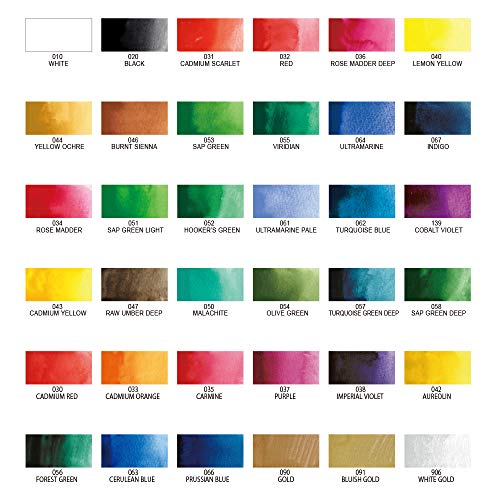 Aquarellfarben Kuretake MC20/36V set, Diverse Farben