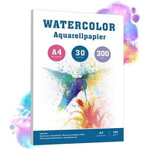 Aquarellpapier Willingood A4, 30 Blätter, 300 g/m², Weiß