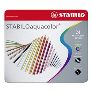 Aquarellstifte STABILO Aquarell-Buntstift aquacolor 24er Metalletui