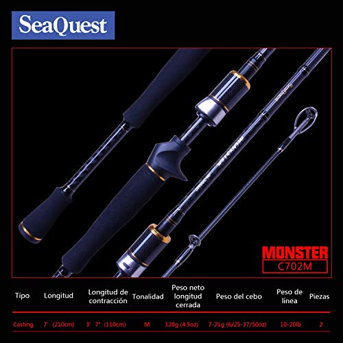 Baitcast-Rute Seaquest Baitcasting Rod 2.1m Fishing Lure Rod