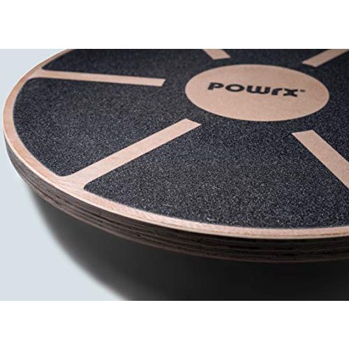 Balance-Board POWRX Balance Board Wackelbrett aus Holz für propriozeptives