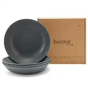 Bambusgeschirr Biome Living Set von 4 Bambussuppentellern