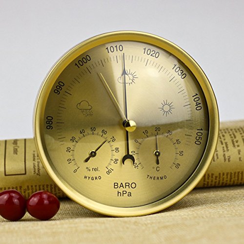 Barometer OUNONA Präzision Aneroid-Barometer Goldfarben
