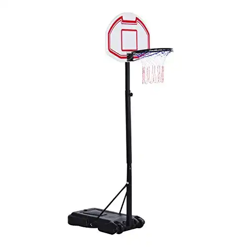 Basketballkorb HOMCOM Kinder Basketballständer Rollen Standfuß