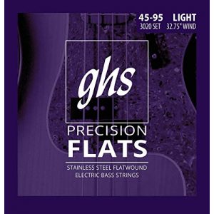Bass-Saiten ghs PRECISION FLATS Flatwound-Saitensatz für E-Bass
