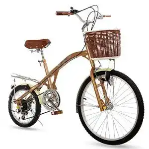 Beach-Cruiser LFANH Damen Shopper Stadt-Fahrrad, 7-Gang