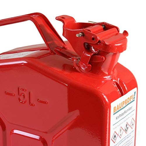 Benzinkanister (5l) Bauprofi rot Auslaufrohr flexibel