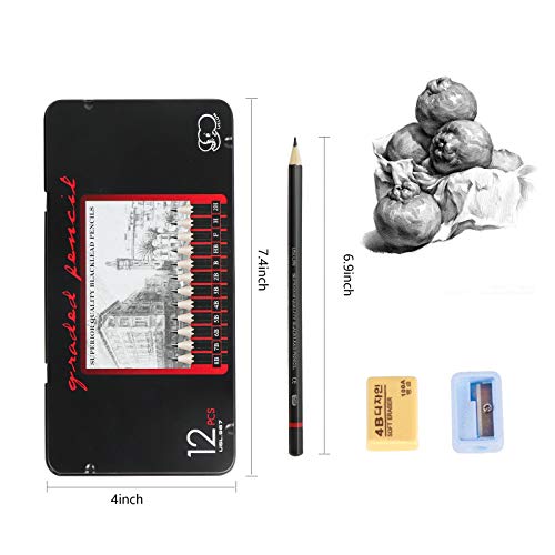 Bleistift Johiux Set und Zeichnung e, Sketching Pencils 8B -2H