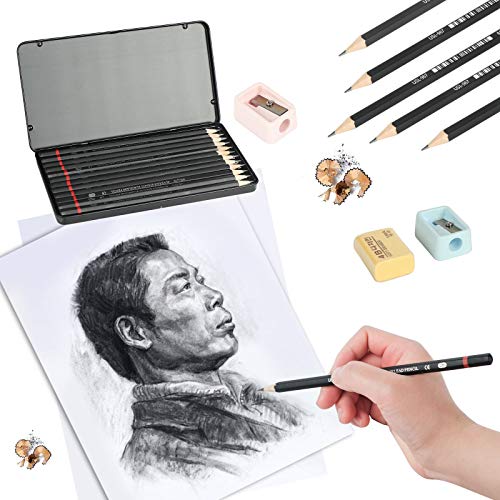 Bleistift Johiux Set und Zeichnung e, Sketching Pencils 8B -2H