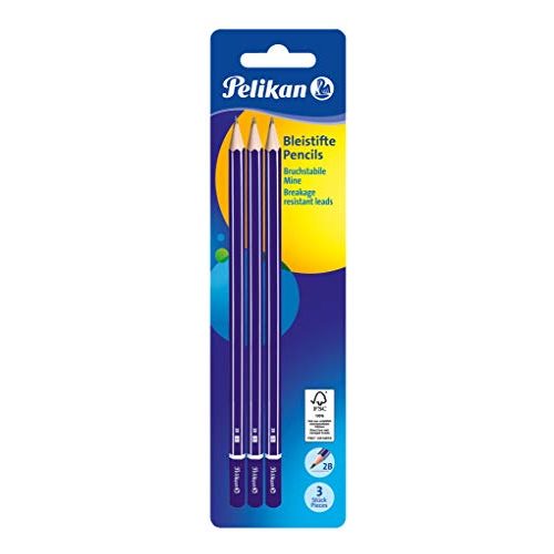 Bleistift Pelikan 2B, Blister mit 3 Stück