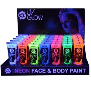 Bodypainting-Farbe UV Glow 96 x 10ml UV-Bodypaint