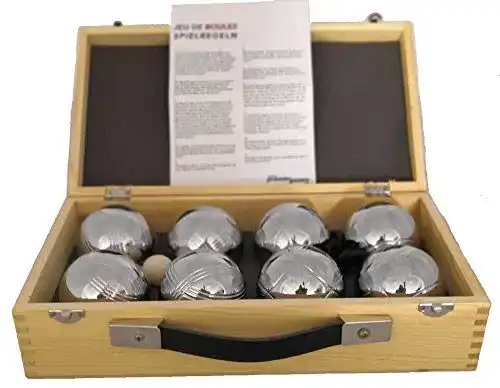 Boule Premiergames kugel-Set – 8 Stück im Holzkoffer Classic