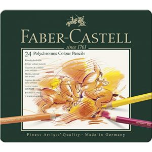 Buntstifte Faber-Castell 110024 – Künstlerfarbstift, 24 Polychromos