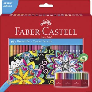 Buntstifte Faber-Castell 111260 – Buntstift Castle, 60er Kartonetui