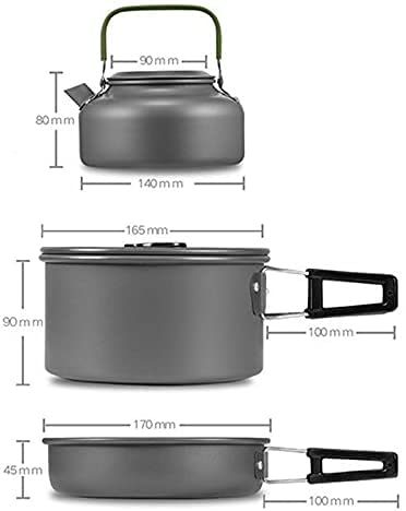 Camping-Kochgeschirr Queta 10-Teilig Cookware Kit Picknick