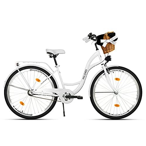 Citybike Milord Bikes Milord. 28 Zoll 3-Gang weiß Komfort