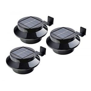 Dachrinnen-Leuchten Bonetti Solar Dachrinnen-Leuchte / 3-er Set/Schwarz oder Weiß/kabellos/Dachrinnenbeleuchtung