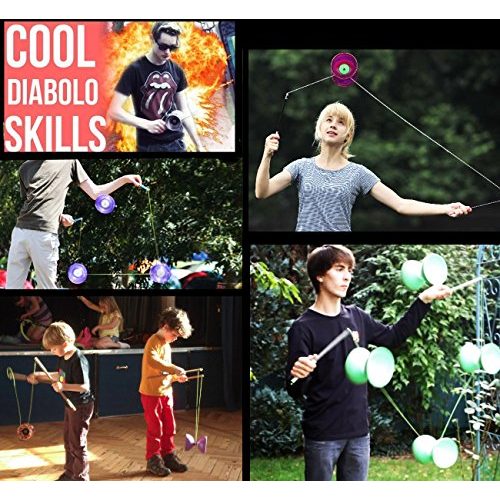 Diabolo Juggle Dream JESTER Profi Set (8 Designs)