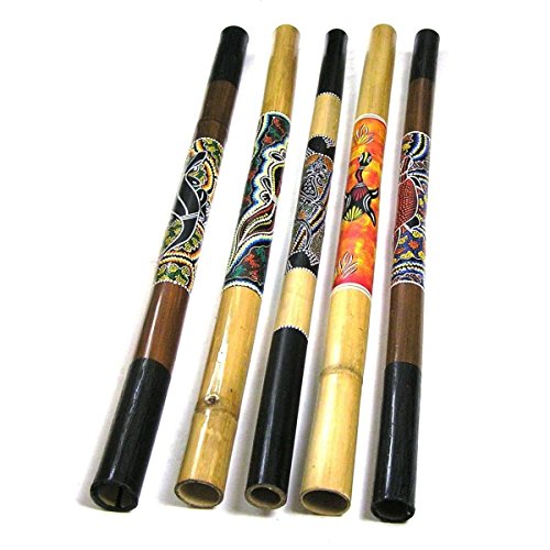 Didgeridoo Simandra Bambus Holz Aborigini bemalt geschnitzt