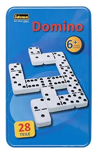 Domino-Spiel Idena 6050012 – Domino Spiel mit 28 Steinen