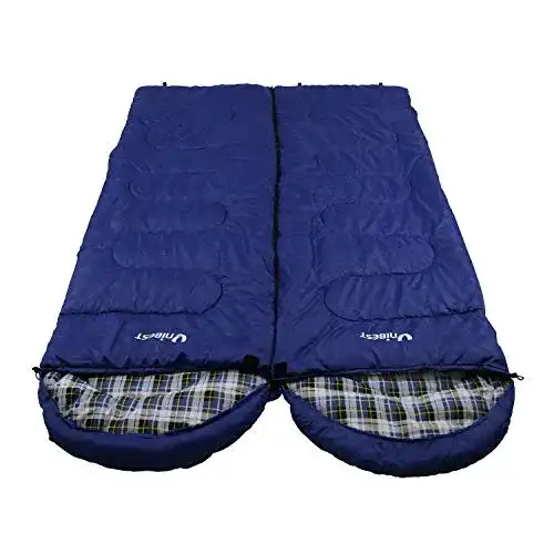 Doppelschlafsack Unibest Deckenschlafsack mit Kopfteil
