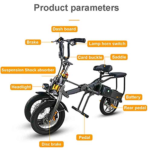 E-Bike-Dreirad EggshellHome Elektrisches Fahrrad, Elektrisch
