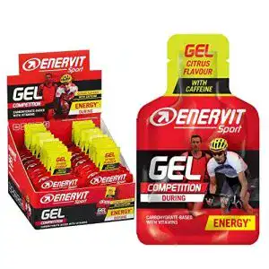 Energiegel ENERVIT Sport Gel Citrus mit Koffein High Carb 24x25ml