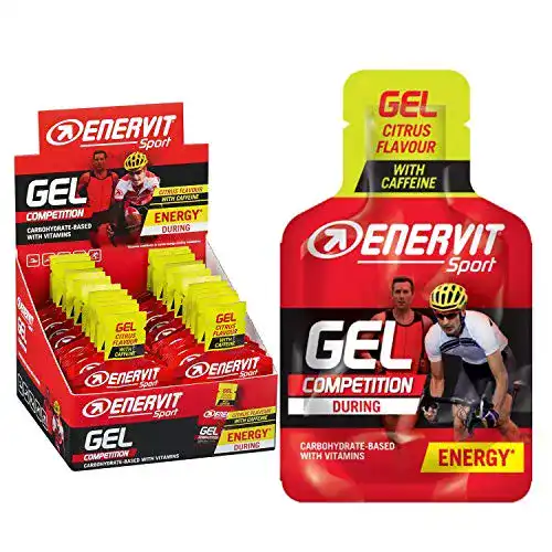 Energiegel ENERVIT Sport Gel Citrus mit Koffein High Carb 24x25ml