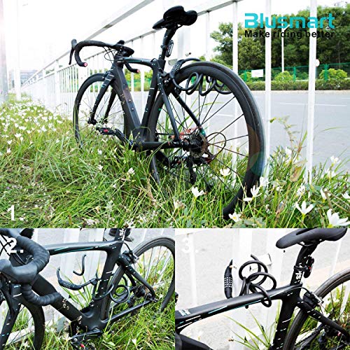 Fahrrad-Zahlenschloss Blusmart Fahrradschloss, 180cm/12mm