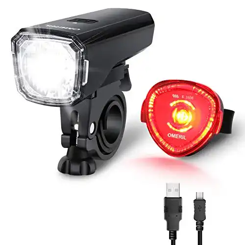 Fahrradbeleuchtung OMERIL LED Fahrradlicht Set STVZO
