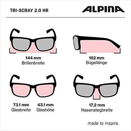 Fahrradbrille Alpina TRI-SCRAY 2.0 HR Sportbrille, Unisex
